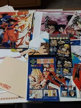 Anime Stationery & Sticker BIG Mixed Lot OFFICIAL Inuyasha DBZ Kenshin Gundam ++
